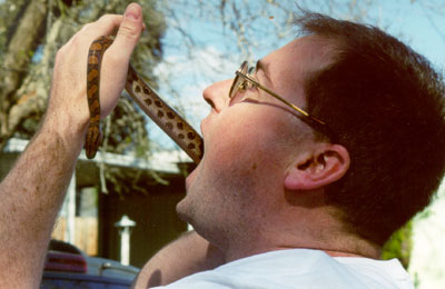 Dad clowning around with Chuy